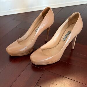 Prada Nude Patent Leather Heels